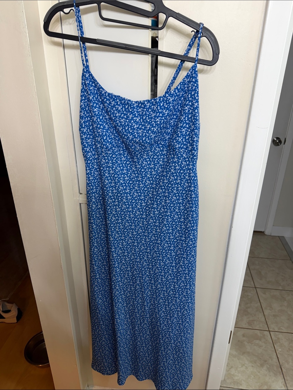 Hollister Blue Floral Slip Maxi Dress